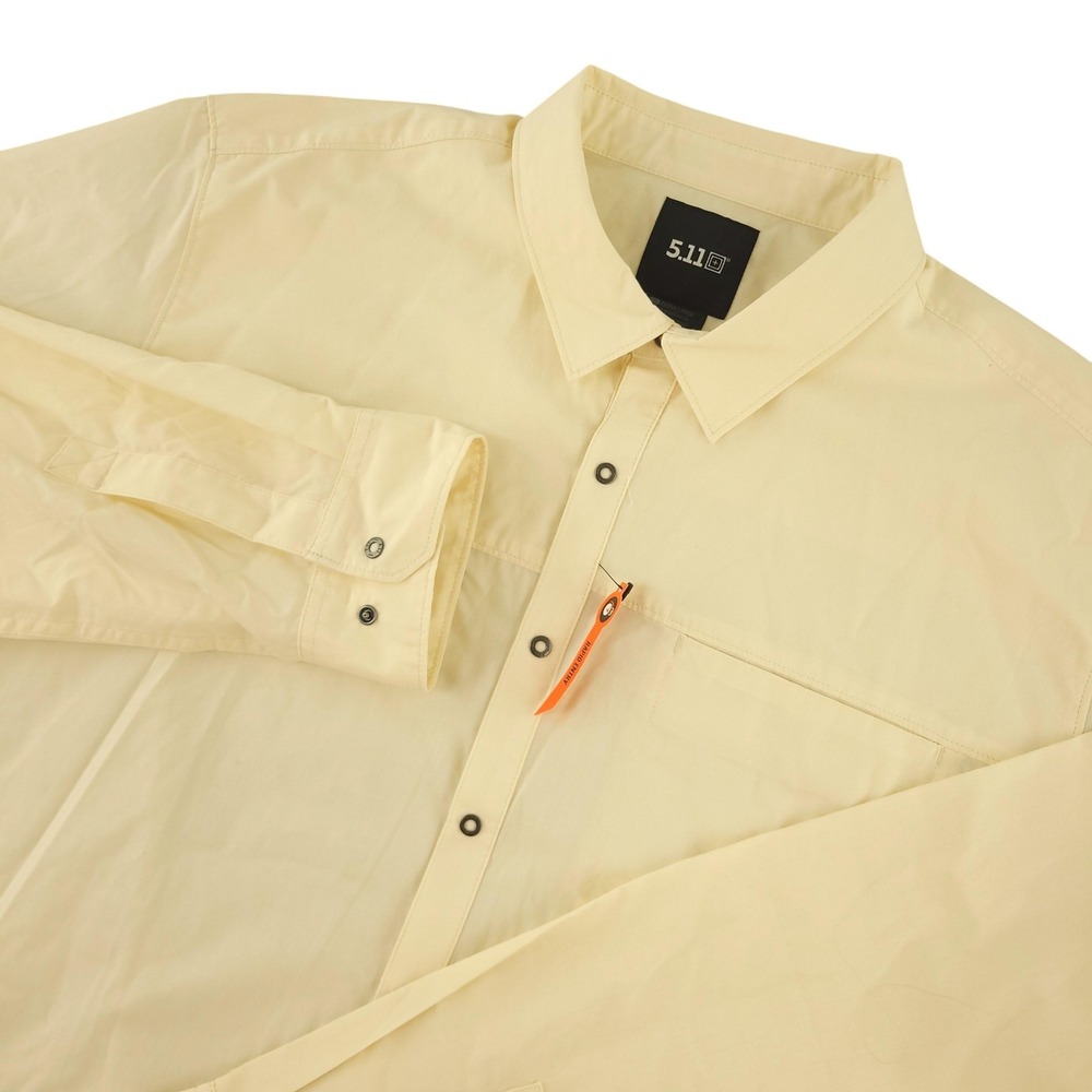 5.11 Tactical Shirt Mens XL Beige Long Sleeve Snap Button Tactical Workwear